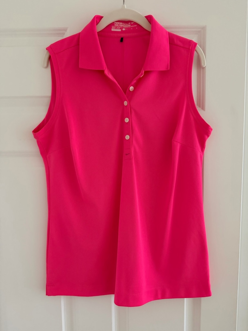 Nike Women's Sleeveless Polo Tank Top Hot Pink